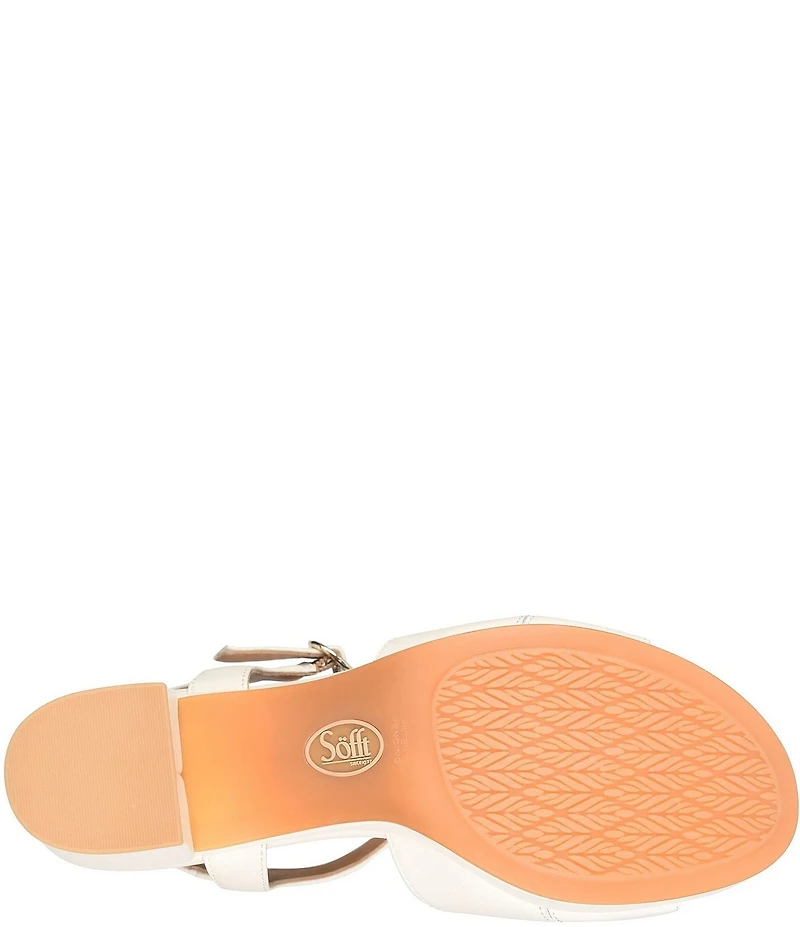 Sofft Lucille Leather Ankle Wrap Platform Sandals