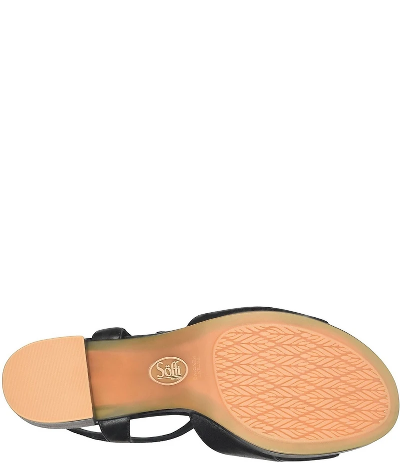 Sofft Lucille Leather Ankle Wrap Platform Sandals