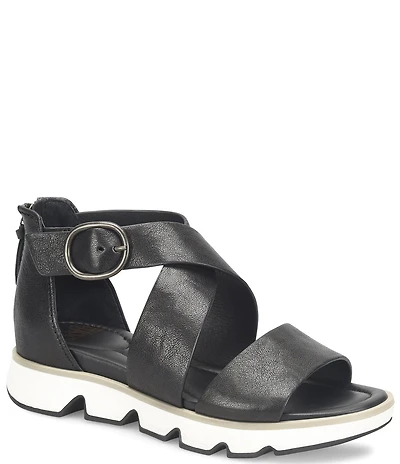 Sofft Mackenna Leather Ankle Strap Sandals