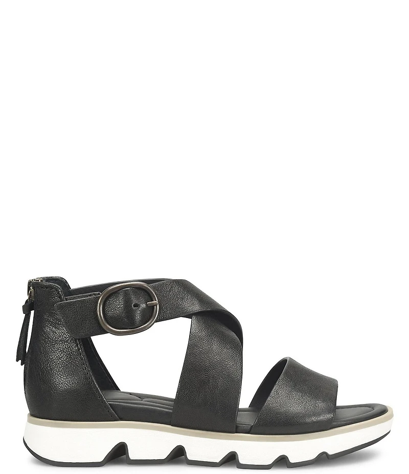 Sofft Mackenna Leather Ankle Strap Sandals