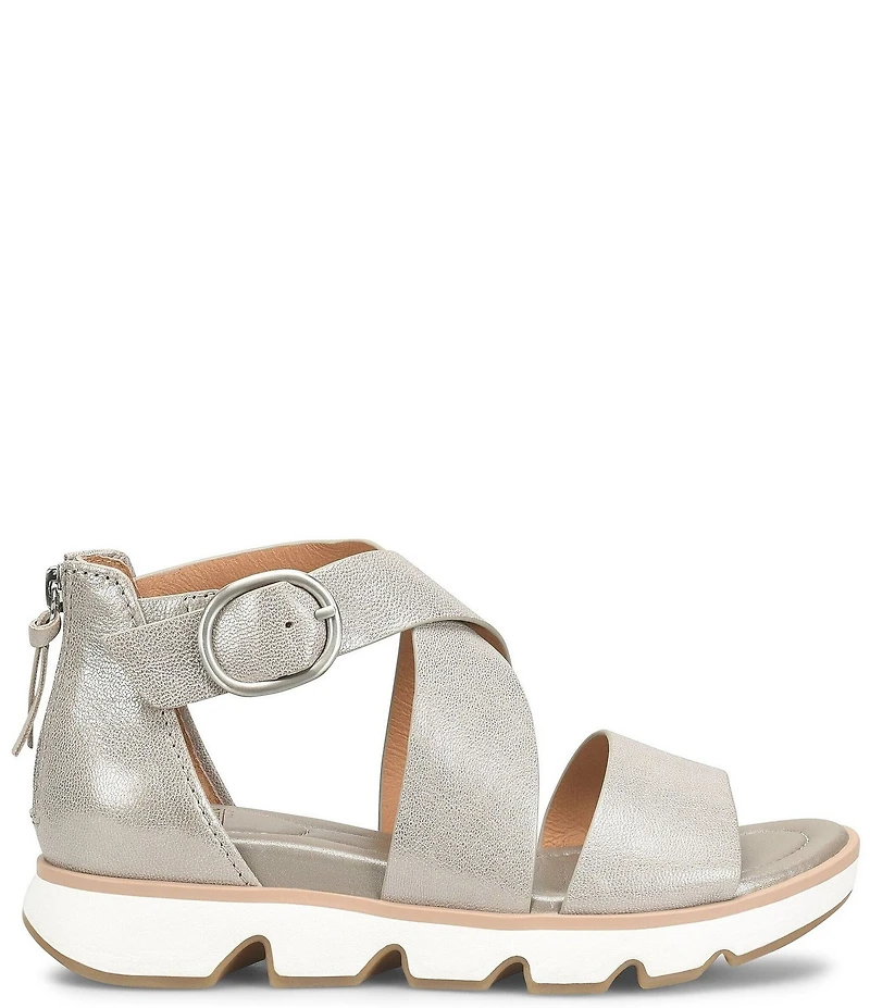 Sofft Mackenna Leather Ankle Strap Sandals