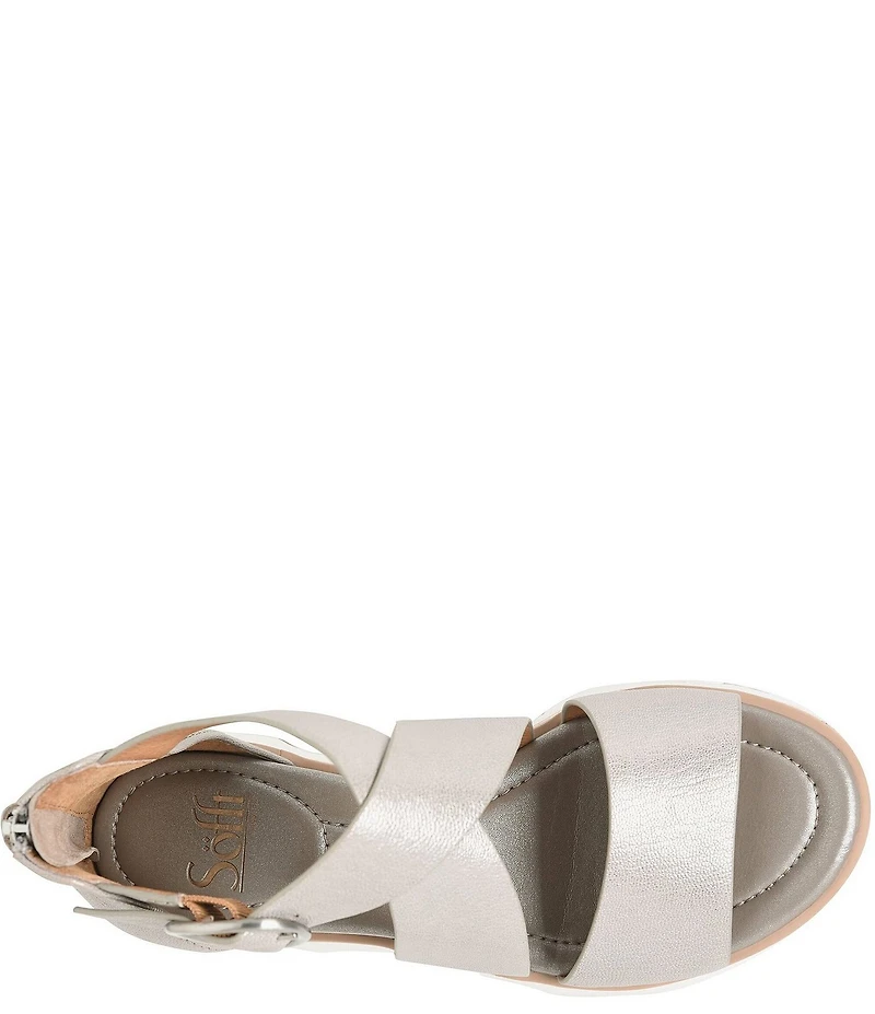Sofft Mackenna Leather Ankle Strap Sandals