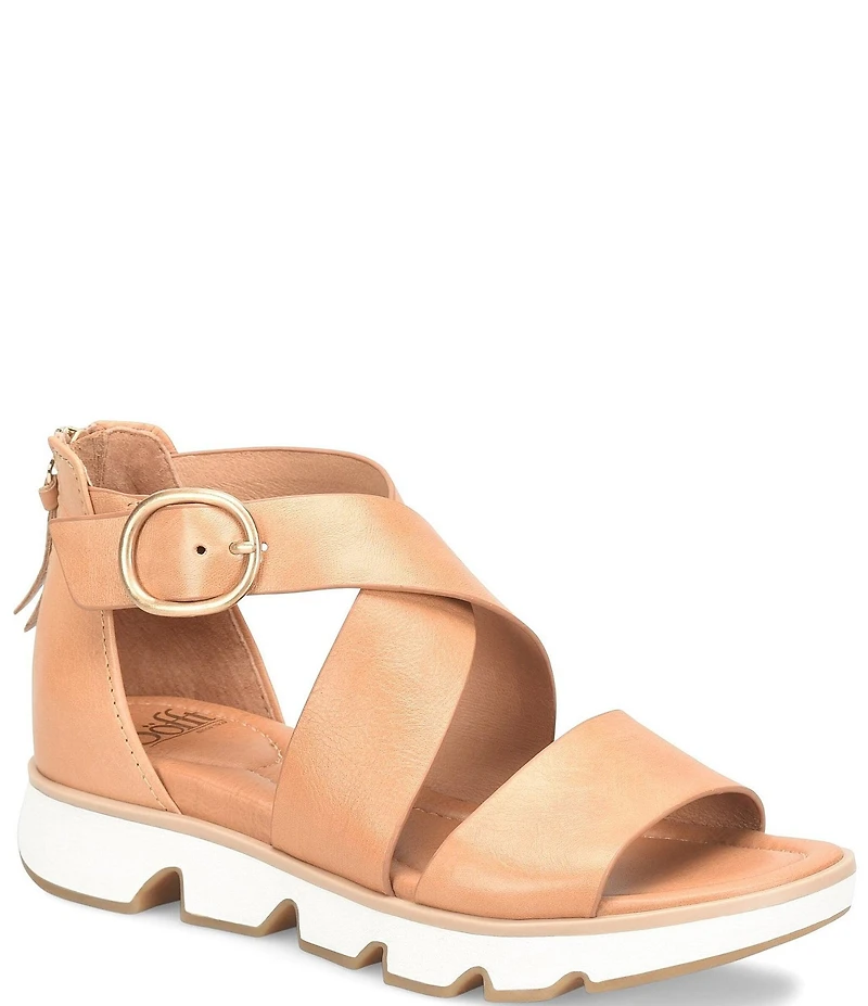 Sofft Mackenna Leather Ankle Strap Sandals