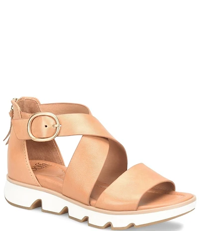 Sofft Mackenna Leather Ankle Strap Sandals