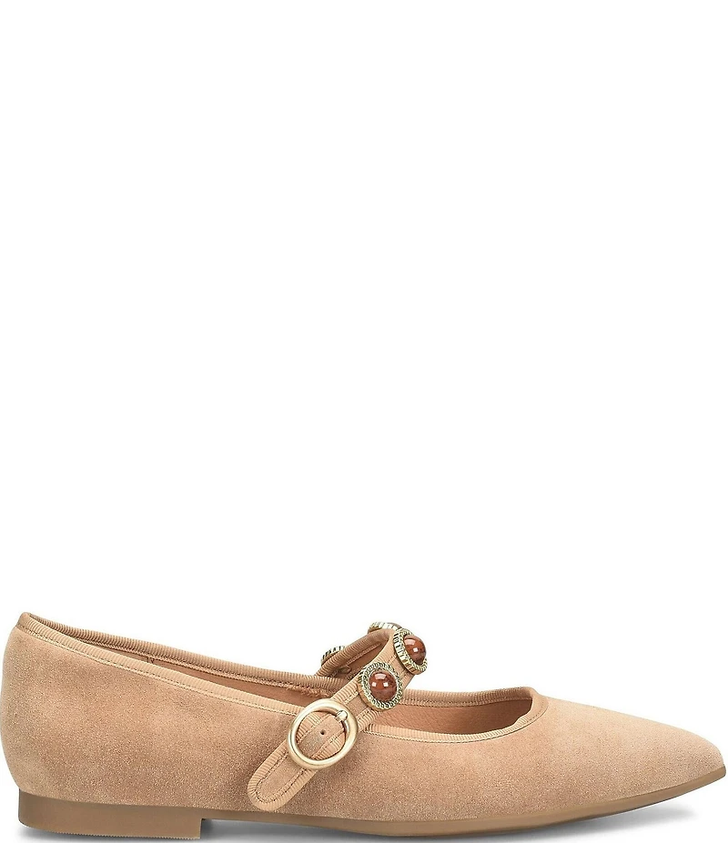 Sofft Mallory Suede Ornament Mary Jane Flats