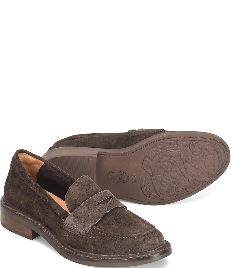 Sofft Mara Ultra Soft Suede Penny Keeper Loafers