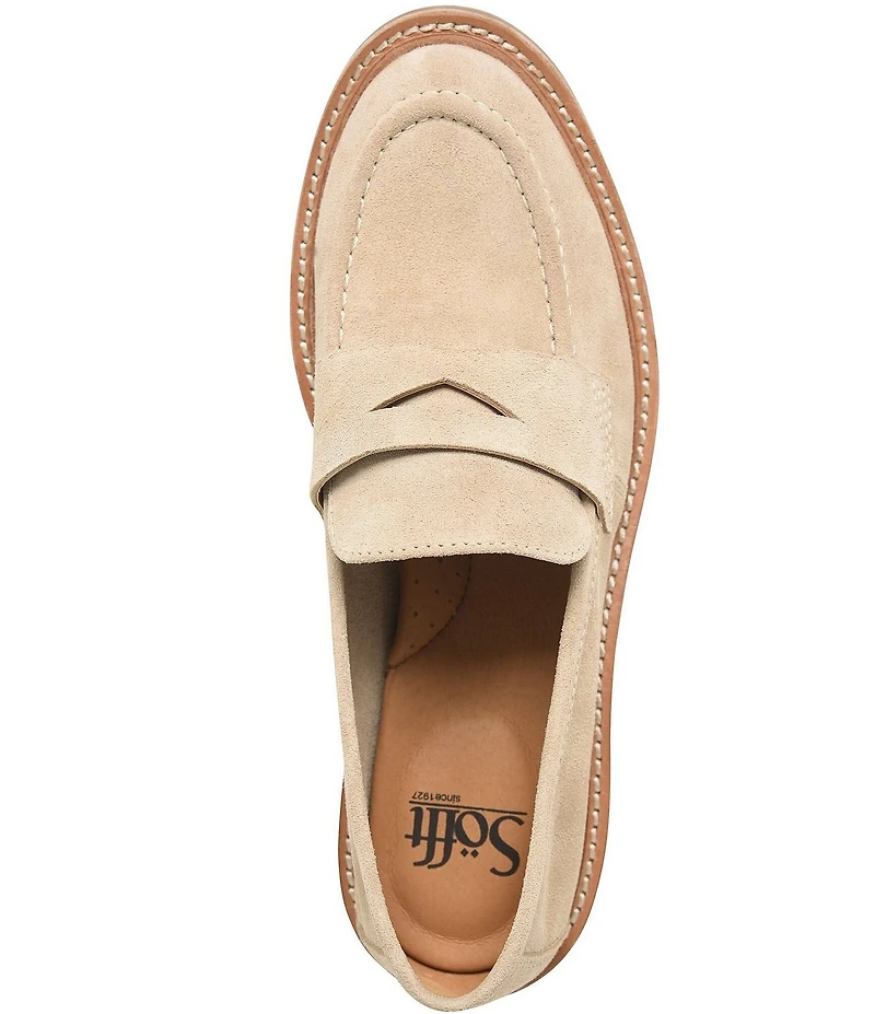 Sofft Mara Ultra Soft Suede Penny Keeper Loafers
