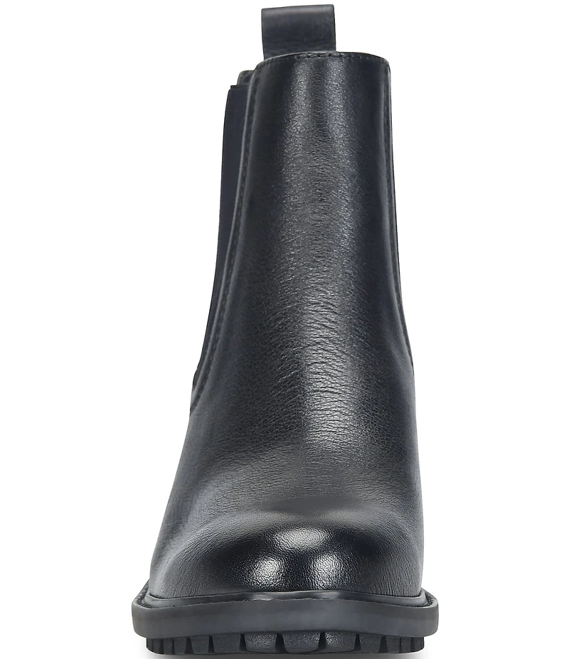 Sofft Martha Leather Block Heel Chelsea Booties