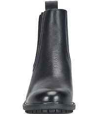 Sofft Martha Leather Block Heel Chelsea Booties