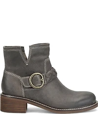 Sofft Miley Suede Braided Buckle Hardware Booties