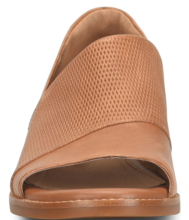 Sofft Naydeen Embossed Leather Block Heel Shooties