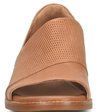 Sofft Naydeen Embossed Leather Block Heel Shooties