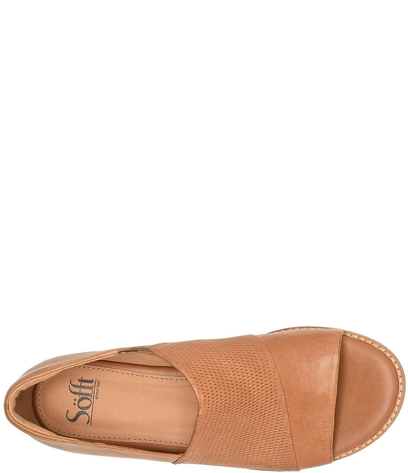 Sofft Naydeen Embossed Leather Block Heel Shooties