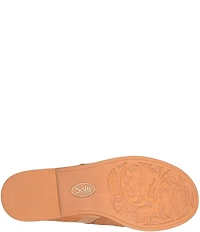 Sofft Naydeen Embossed Leather Block Heel Shooties