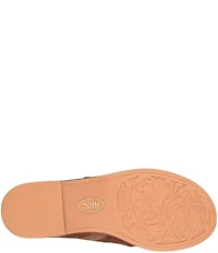 Sofft Naydeen Embossed Leather Block Heel Shooties