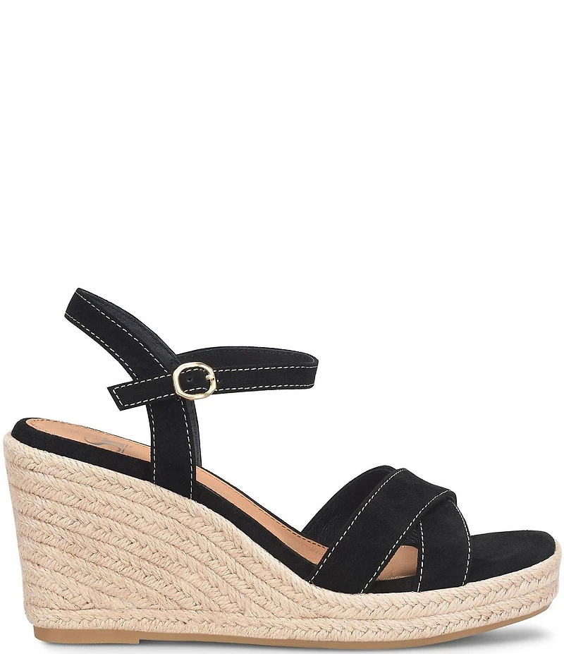 Sofft Neely Platform Espadrille Criss Cross Wedge Sandals