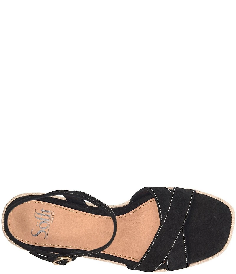 Sofft Neely Platform Espadrille Criss Cross Wedge Sandals