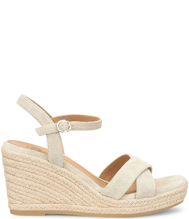 Sofft Neely Platform Espadrille Criss Cross Wedge Sandals