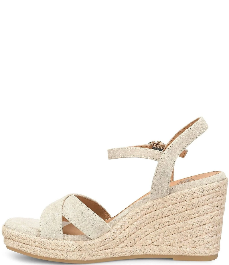Sofft Neely Platform Espadrille Criss Cross Wedge Sandals