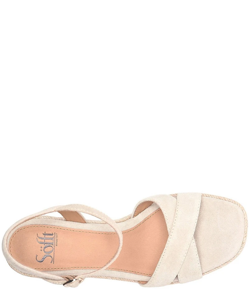Sofft Neely Platform Espadrille Criss Cross Wedge Sandals