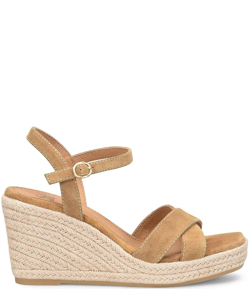 Sofft Neely Platform Espadrille Criss Cross Wedge Sandals
