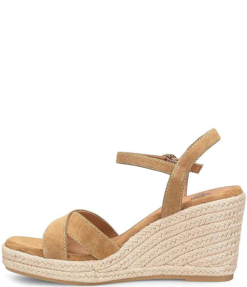Sofft Neely Platform Espadrille Criss Cross Wedge Sandals