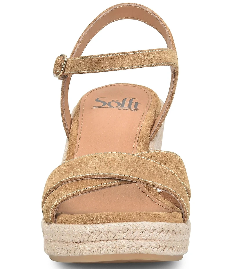 Sofft Neely Platform Espadrille Criss Cross Wedge Sandals