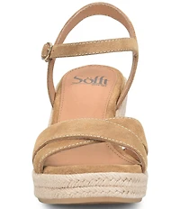 Sofft Neely Platform Espadrille Criss Cross Wedge Sandals