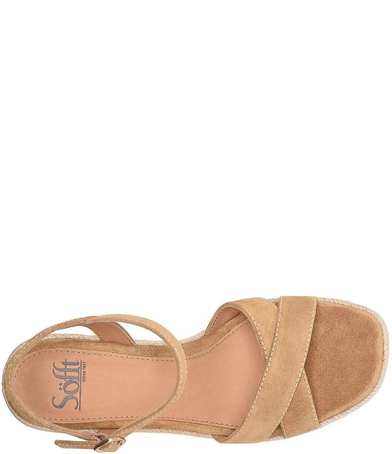 Sofft Neely Platform Espadrille Criss Cross Wedge Sandals