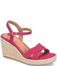 Sofft Neely Platform Espadrille Criss Cross Wedge Sandals