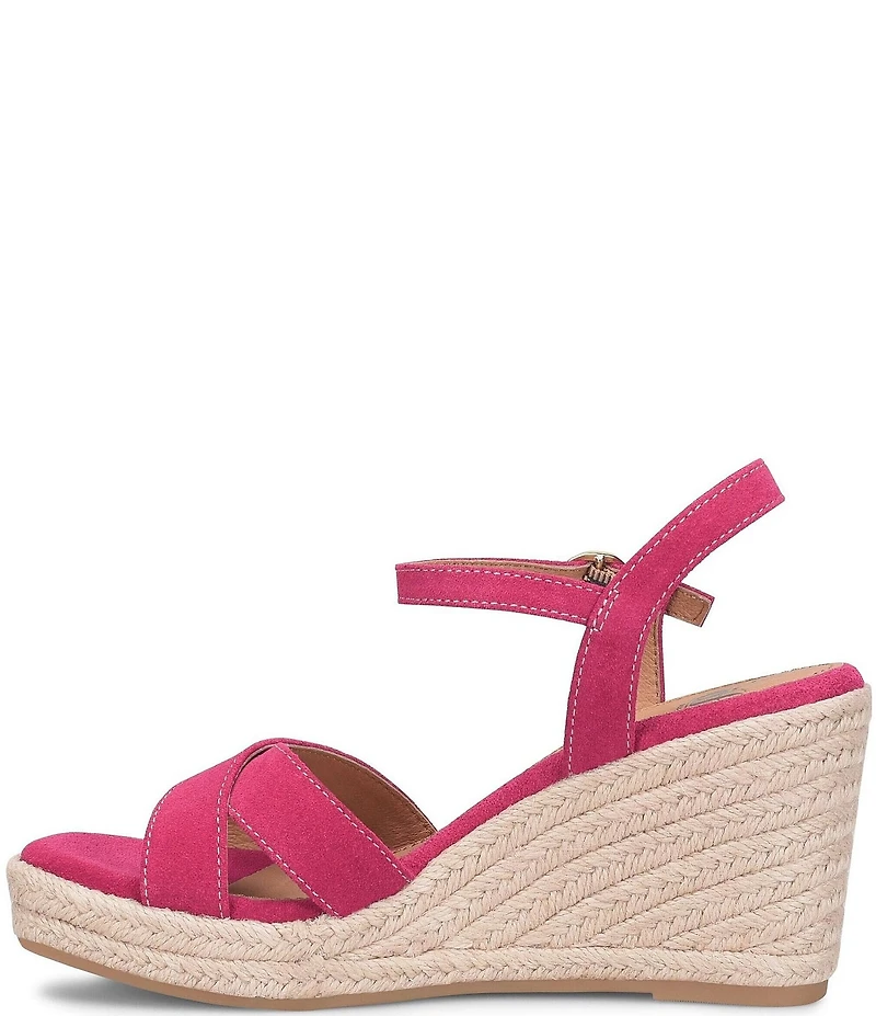 Sofft Neely Platform Espadrille Criss Cross Wedge Sandals