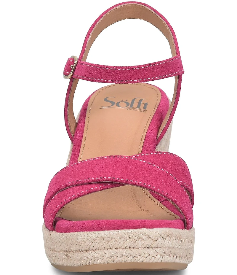 Sofft Neely Platform Espadrille Criss Cross Wedge Sandals
