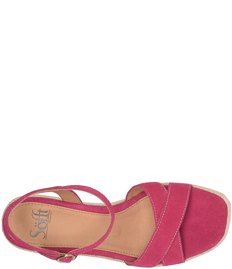 Sofft Neely Platform Espadrille Criss Cross Wedge Sandals