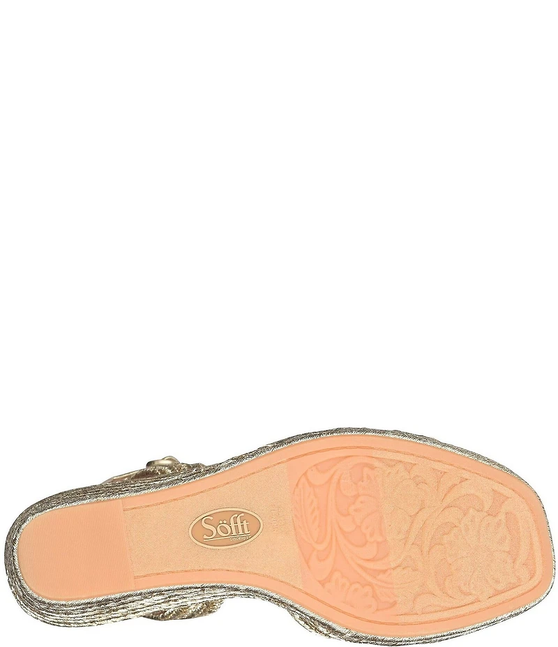 Sofft Newbury Platform Espadrille Wedge Sandals