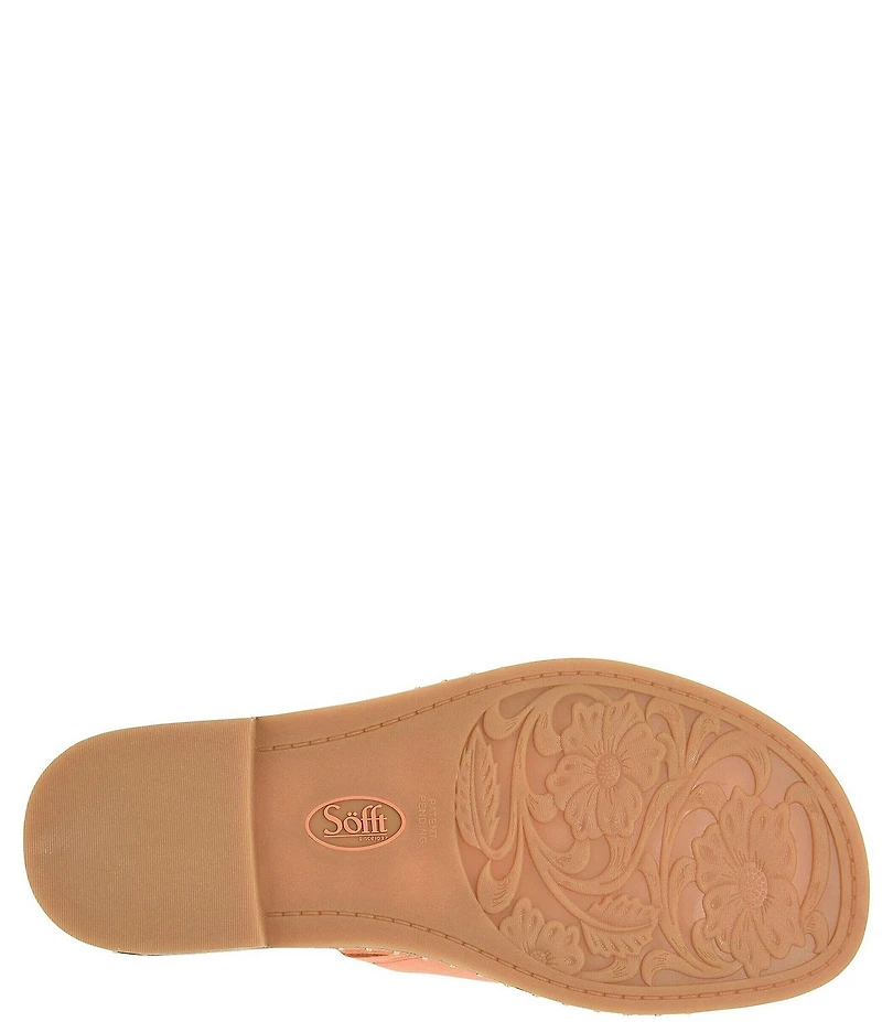 Sofft Noble II Leather Blanket Stitch Slides