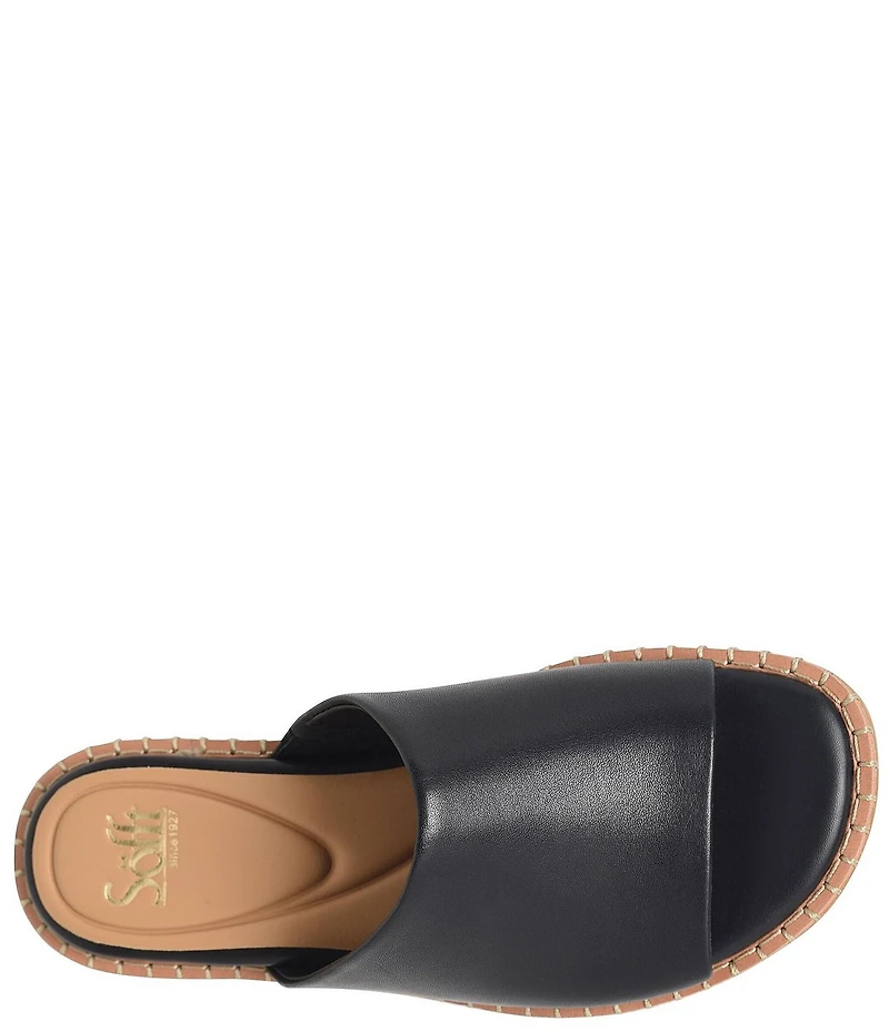 Sofft Noble II Leather Blanket Stitch Slides