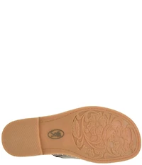 Sofft Noble II Leather Blanket Stitch Slides