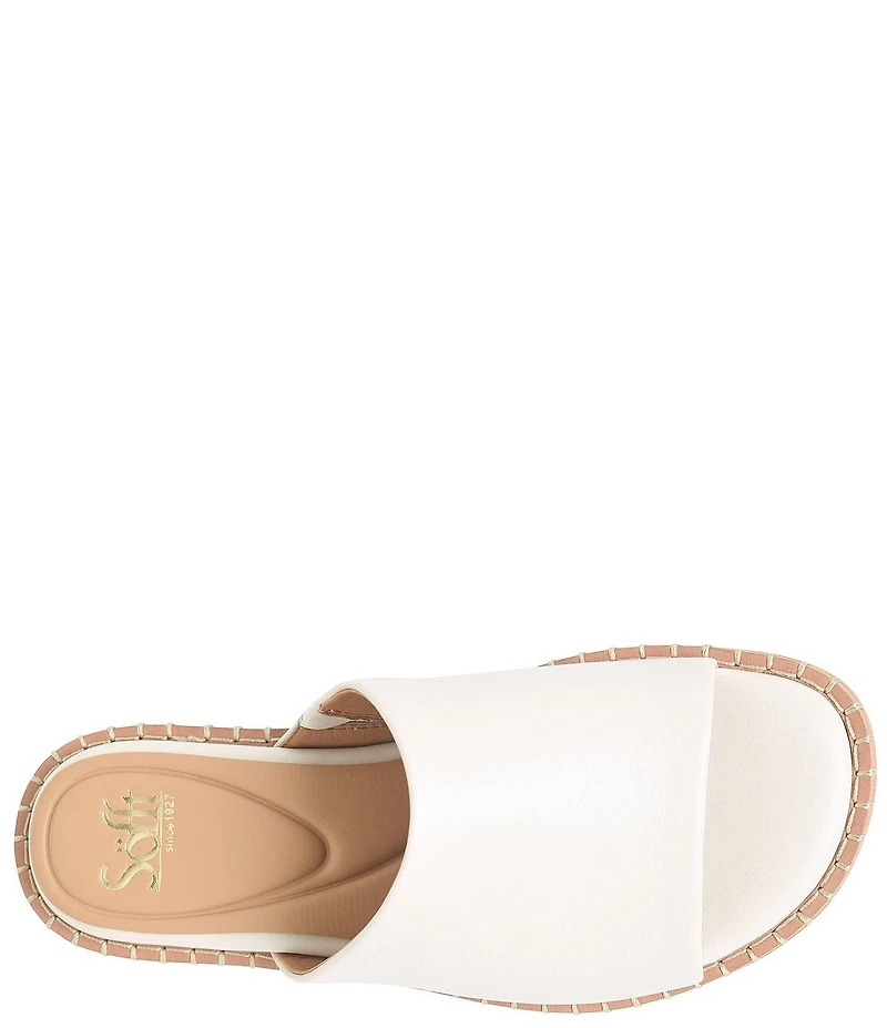 Sofft Noble II Leather Blanket Stitch Slides