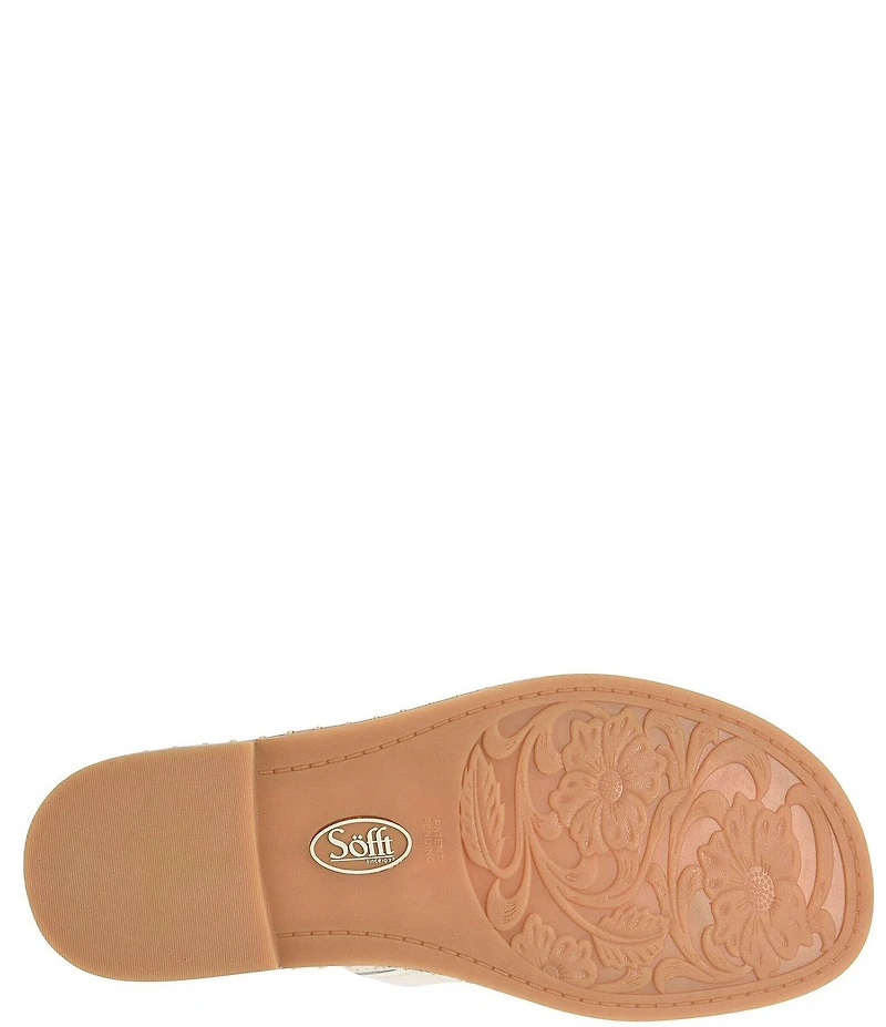 Sofft Noble II Leather Blanket Stitch Slides