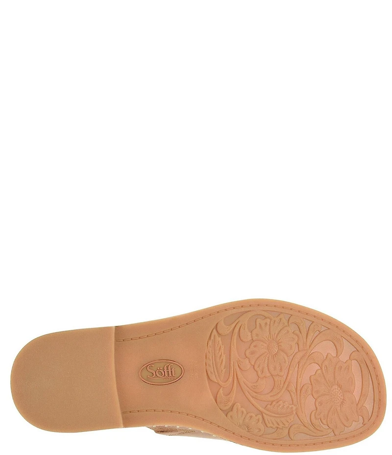 Sofft Noble II Leather Blanket Stitch Slides