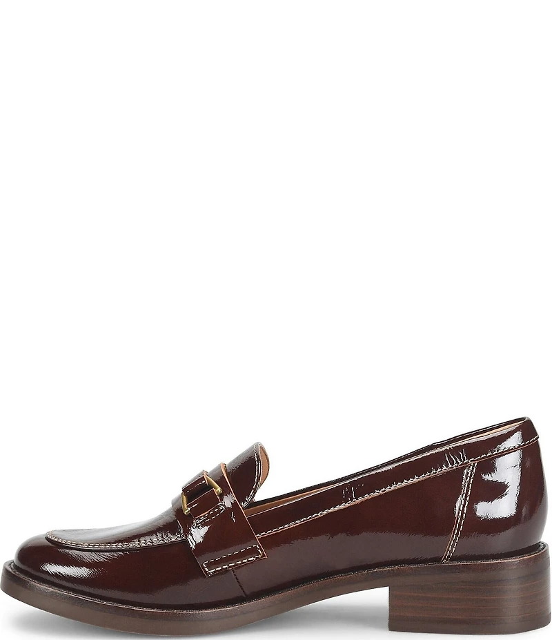 Sofft Nova Crinkle Patent Leather Bit Buckle Loafers