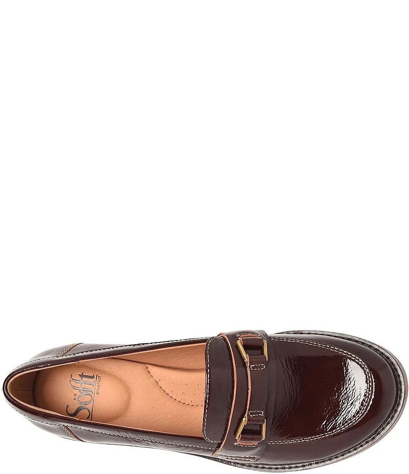 Sofft Nova Crinkle Patent Leather Bit Buckle Loafers