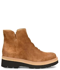 Sofft Pecola Waterproof Slouch Suede Platform Lug Sole Booties