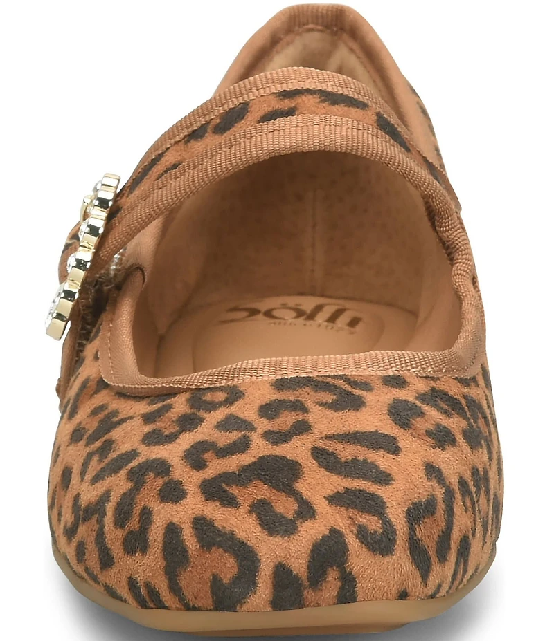 Sofft Peyton Leopard Mary Jane Hidden Wedge Flats