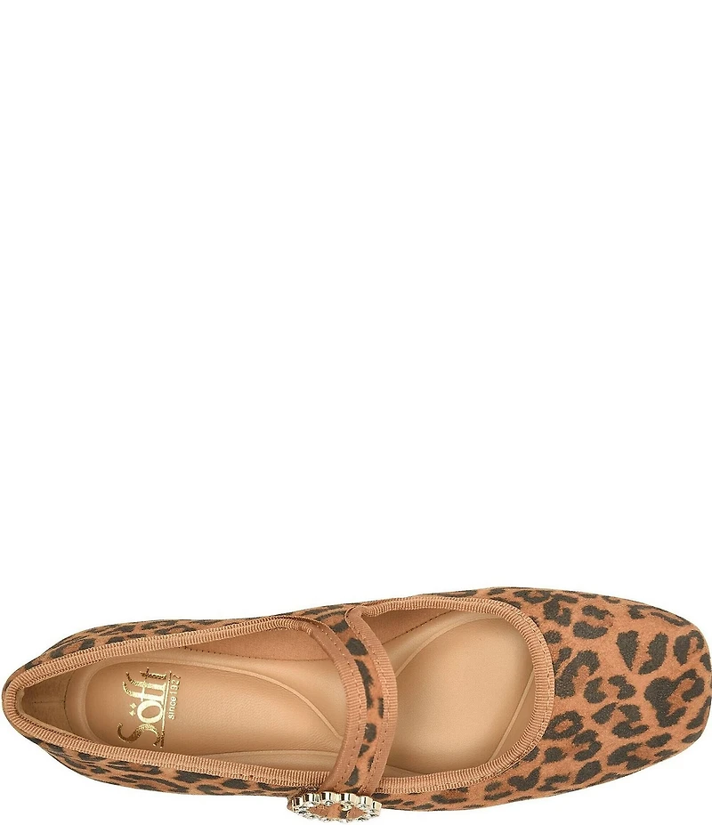Sofft Peyton Leopard Mary Jane Hidden Wedge Flats