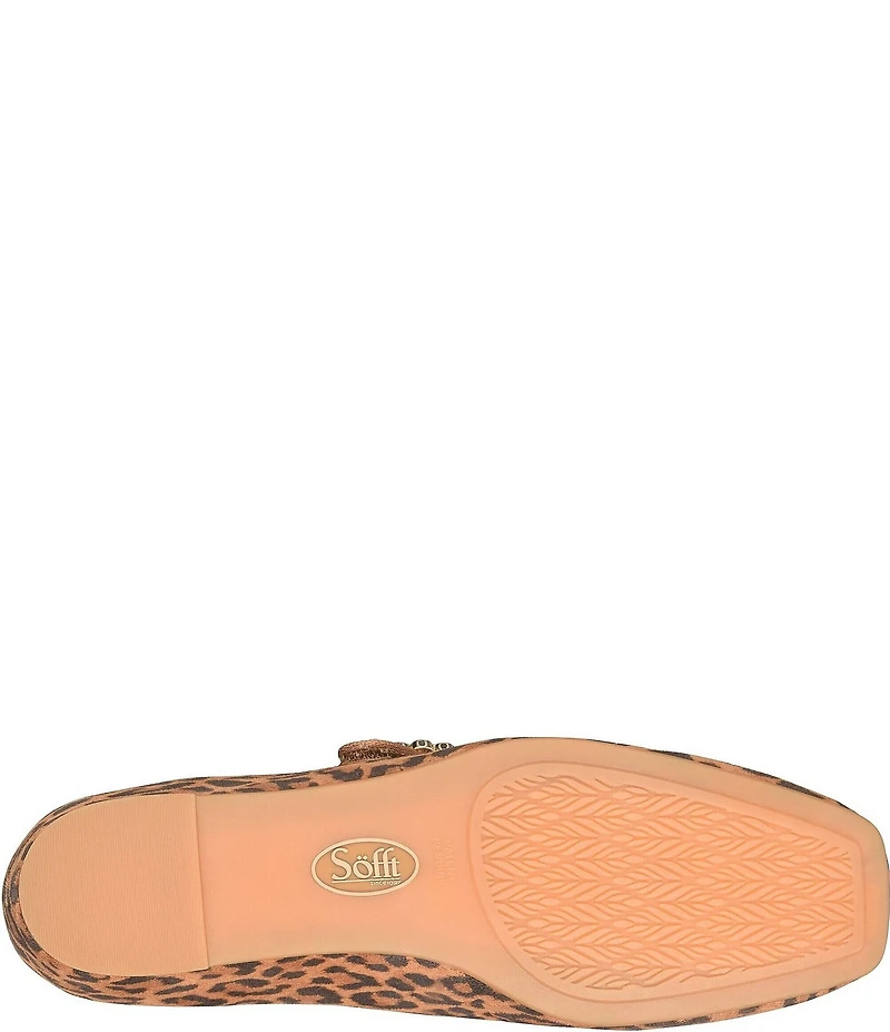 Sofft Peyton Leopard Mary Jane Hidden Wedge Flats