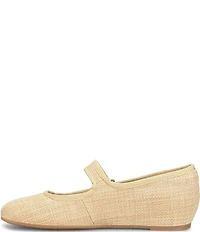 Sofft Peyton Woven Straw Mary Jane Hidden Wedge Flats