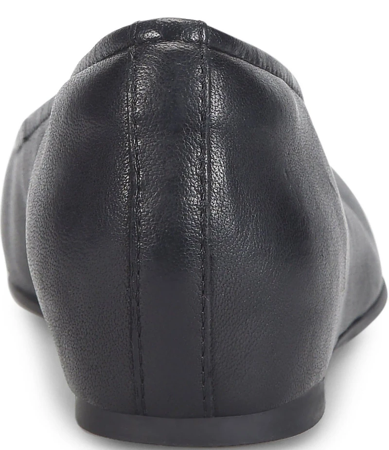 Sofft Poppy Leather Slip On Ballet Wedge Pumps