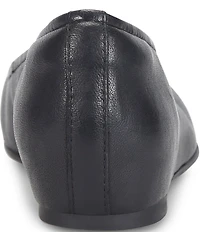 Sofft Poppy Leather Slip On Ballet Wedge Pumps