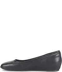 Sofft Poppy Leather Slip On Ballet Wedge Pumps